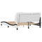 vidaXL Bed Frame with LED without Mattress White and Black 160x200 cm