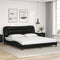 vidaXL Bed Frame with LED without Mattress "Hvar" Black 180x200 cm Super King