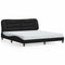 vidaXL Bed Frame with LED without Mattress "Hvar" Black 180x200 cm Super King