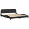 vidaXL Bed Frame with LED without Mattress "Hvar" Black 180x200 cm Super King