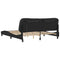 vidaXL Bed Frame with LED without Mattress "Hvar" Black 180x200 cm Super King