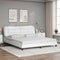 vidaXL Bed Frame with LED without Mattress "Hvar" White 180x200 cm Super King