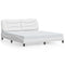 vidaXL Bed Frame with LED without Mattress "Hvar" White 180x200 cm Super King