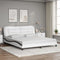 vidaXL Bed Frame with LED without Mattress "Hvar" White and Black 180x200 cm
