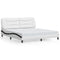 vidaXL Bed Frame with LED without Mattress "Hvar" White and Black 180x200 cm