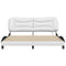vidaXL Bed Frame with LED without Mattress "Hvar" White and Black 180x200 cm