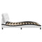 vidaXL Bed Frame with LED without Mattress "Hvar" White and Black 180x200 cm