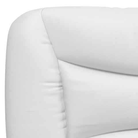 vidaXL Bed Frame with LED without Mattress "Hvar" White and Black 180x200 cm