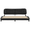 vidaXL Bed Frame with LED without Mattress "Hvar" Black 200x200 cm
