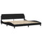 vidaXL Bed Frame with LED without Mattress "Hvar" Black 200x200 cm