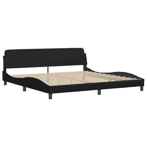 vidaXL Bed Frame with LED without Mattress "Zadar" Black 200x200 cm