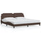 vidaXL Bed Frame with LED without Mattress "Zadar" Brown 200x200 cm