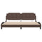 vidaXL Bed Frame with LED without Mattress "Zadar" Brown 200x200 cm