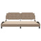 vidaXL Bed Frame with LED without Mattress "Zadar" Cappuccino 200x200 cm