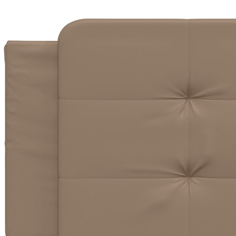 vidaXL Bed Frame with LED without Mattress "Zadar" Cappuccino 200x200 cm