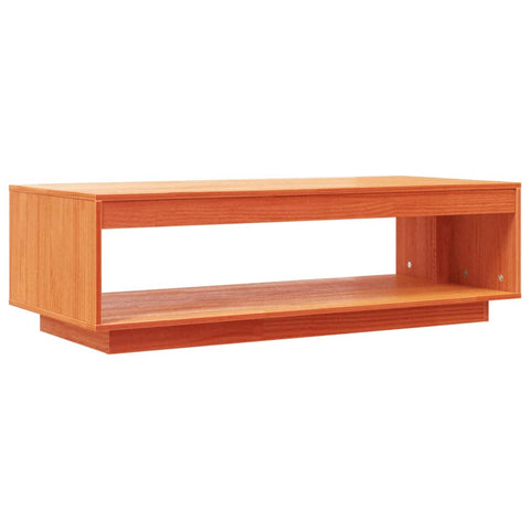 vidaXL Coffee Table Wax Brown 110x50x33.5 cm Solid Wood Pine