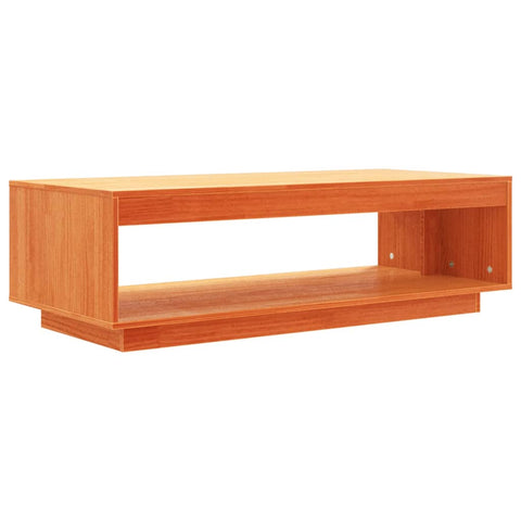 vidaXL Coffee Table Wax Brown 110x50x33.5 cm Solid Wood Pine
