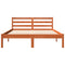 vidaXL Bed Frame without Mattress Wax Brown 135x190 cm Double Solid Wood Pine
