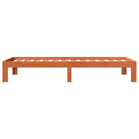 vidaXL Bed Frame without Mattress Wax Brown 90x200 cm Solid Wood Pine