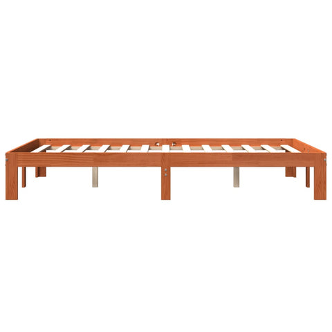vidaXL Bed Frame without Mattress Wax Brown 140x200 cm Solid Wood Pine
