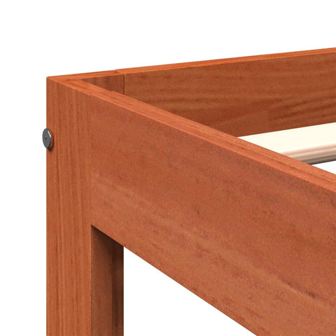 vidaXL Bed Frame without Mattress Wax Brown 140x200 cm Solid Wood Pine