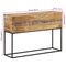vidaXL Console Table 110x30x75 cm Solid Wood Rough Mango and Iron
