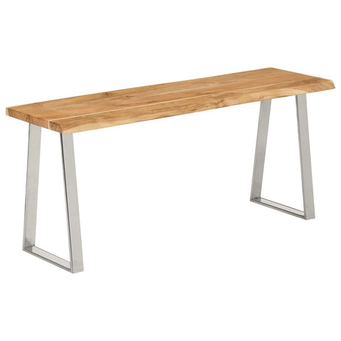 vidaXL Bench with Live Edge 105 cm Solid Wood Acacia