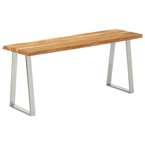 vidaXL Bench with Live Edge 105 cm Solid Wood Acacia