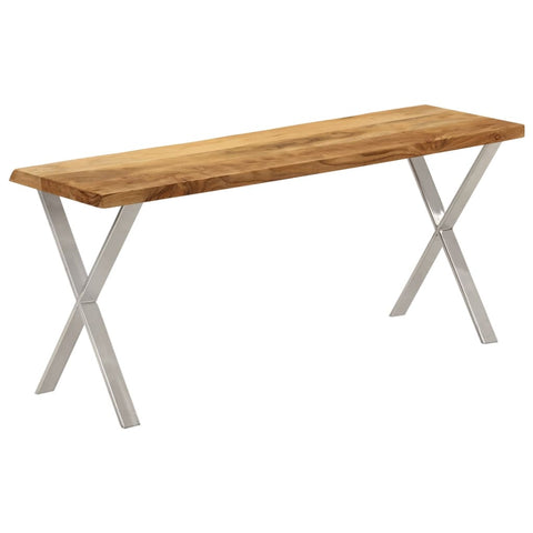 vidaXL Bench with Live Edge 105 cm Solid Wood Acacia