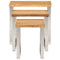 vidaXL Nesting Tables 3 pcs with Live Edge Solid Wood Acacia