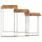 vidaXL Nesting Tables 3 pcs with Live Edge Solid Wood Acacia