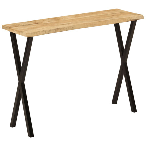 vidaXL Console Table with Live Edge 105x33x76 cm Solid Wood Mango