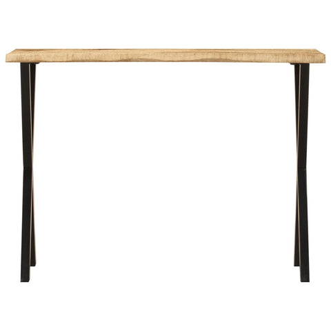 vidaXL Console Table with Live Edge 105x33x76 cm Solid Wood Mango