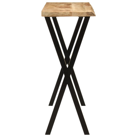 vidaXL Console Table with Live Edge 105x33x76 cm Solid Wood Mango