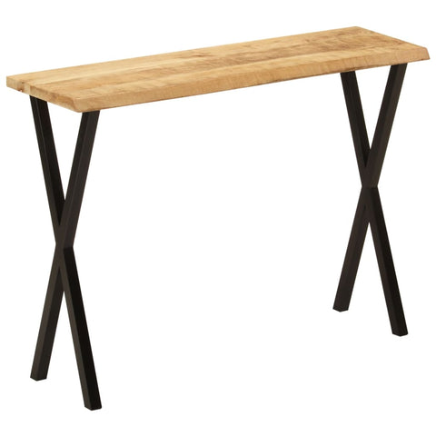 vidaXL Console Table with Live Edge 105x33x76 cm Solid Wood Mango