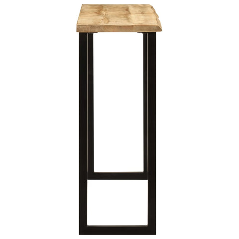 vidaXL Console Table with Live Edge 105x33x76 cm Solid Wood Mango
