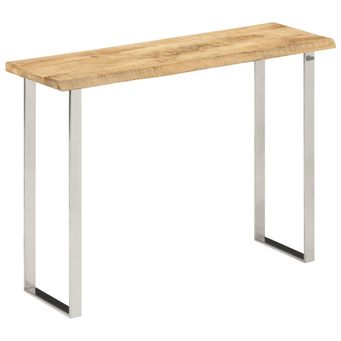 vidaXL Console Table with Live Edge 105x33x76 cm Solid Wood Mango