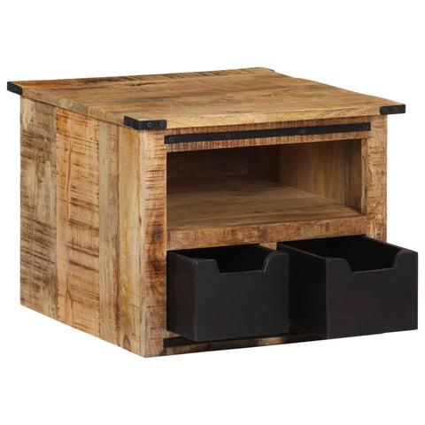 vidaXL Coffee Table with Drawers 50x50x40 cm Solid Wood Mango