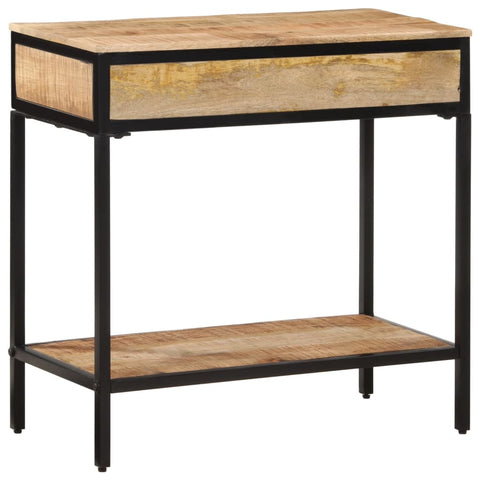 vidaXL Console Table 70x35x70 cm Solid Rough Wood Mango