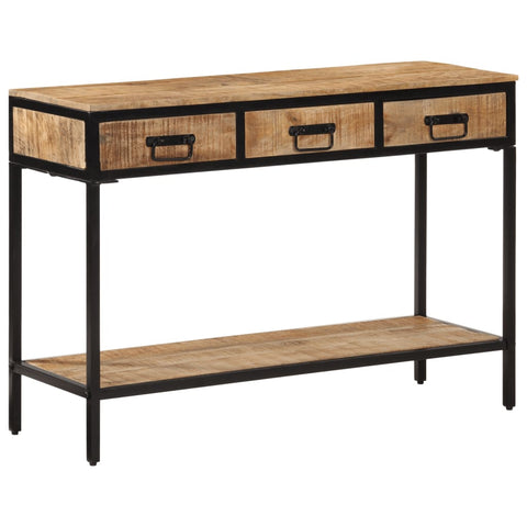 vidaXL Console Table 100x35x70 cm Solid Rough Wood Mango