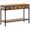 vidaXL Console Table 100x35x70 cm Solid Rough Wood Mango