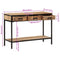 vidaXL Console Table 100x35x70 cm Solid Rough Wood Mango
