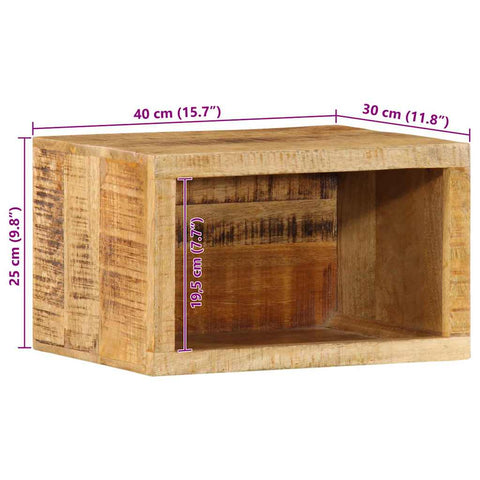 vidaXL Bedside Cabinet Brown 40 x 30 x 25 cm Solid Mango wood