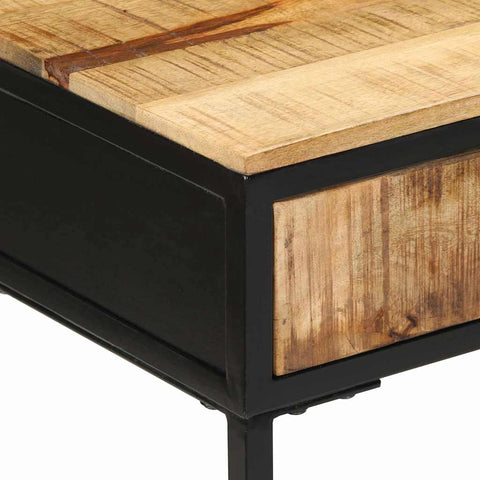 vidaXL Console Table 100x55x75 cm Solid Rough Wood Mango