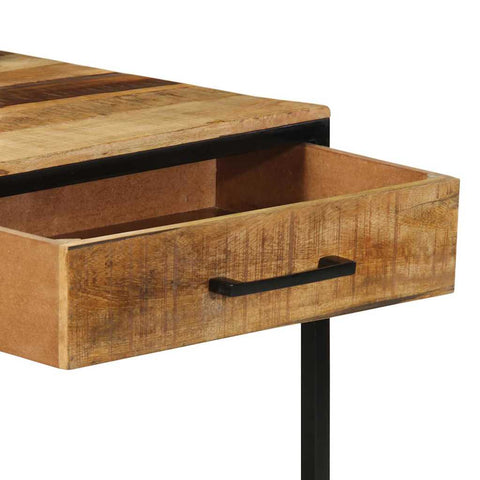 vidaXL Console Table 100x55x75 cm Solid Rough Wood Mango