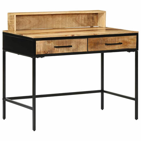 vidaXL Console Table 100x55x75 cm Solid Rough Wood Mango