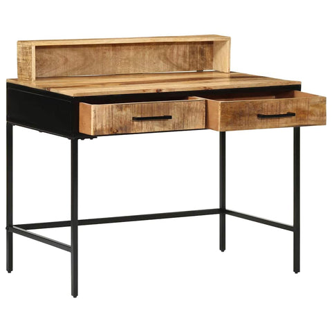 vidaXL Console Table 100x55x75 cm Solid Rough Wood Mango