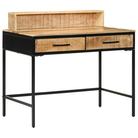 vidaXL Console Table 100x55x75 cm Solid Rough Wood Mango