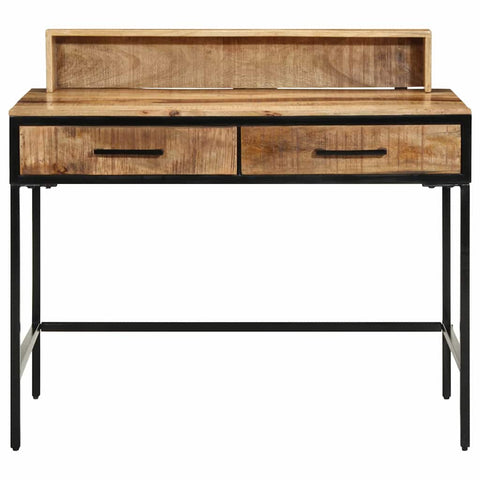 vidaXL Console Table 100x55x75 cm Solid Rough Wood Mango