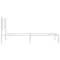 vidaXL Metal Bed Frame without Mattress with Headboard White 100x190cm